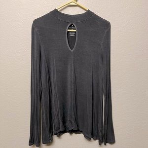 AE Soft & Sexy Long-Sleeve Keyhole T-shirt